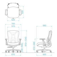 藤沢工業 TOKIO オフィスチェア OCV23HCF 専用 アームレスト OCV23HC-AR 1セット（わけあり品）