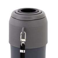 LIV PLUS ペットボトルホルダー 保冷保温 真空二重構造 ブラック NMー373 1個