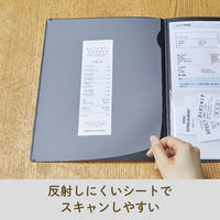 キングジム レシート/領収書スキャンホルダー ブラック 790ーBK 1セット（1枚×30）