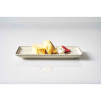 アイトー 角皿 21cm ナチュラルカラー 磁器 美濃焼 グレー 448716 1個（直送品）