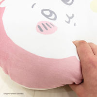MORIPiLO ちいかわ クッション (ふわふわダイカットクッション) グッズ 背もたれ ピンク 33x43x10cm 可愛い 柔らかめ  キャラクター
