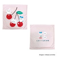 MORIPiLO ちいかわ クッションカバー (ハチワレ うさぎ さくらんぼ ピンク) 45x45cm グッズ 可愛い 柔らかめ 背もたれクッション