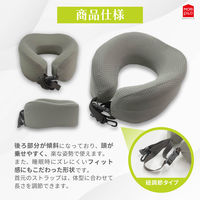 MORIPiLO ネックピロー 飛行機 枕 (たためる 低反発 ) 快適グッズ 軽量 コンパクト (持ち運び楽々ネックピロー) 約24x23×12cm オレンジ