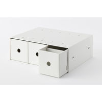 無印良品 再生ポリプロピレン入り小物収納ボックス３段 ホワイトグレー 約幅１１×奥行２４．５×高さ３２ｃｍ 良品計画