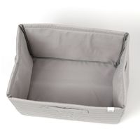 キルティング収納BOX(M) グレー LAKOLE/ラコレ