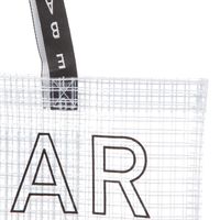 クリアチェックトートバッグ ブラック LAKOLE/ラコレ