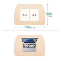 サンワサプライ フォールディングデスク 幅730×奥行536×高さ700mm 木目×ホワイト FLD-7350BR 1台（直送品）