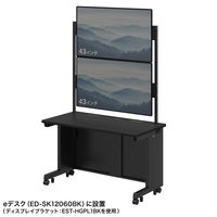 サンワサプライ eデスク用ハンギングバー W1200用 2段 ブラック EST-HG1202BK 1台（直送品）