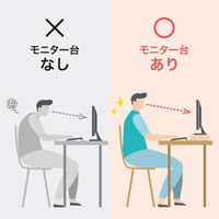 サンワサプライ 卓上モニター台(木目) MR-LC103M 1個（直送品）