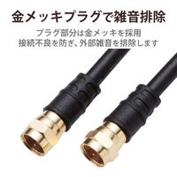 テレビ接続ケーブル 1ｍ  4JW1FFSB(B) DXアンテナ 1個（わけあり品）