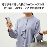エレコム iPhone充電 ライトニングケーブル 1m 最大12W 白 MPA-UALEC10WH 1個（わけあり品）