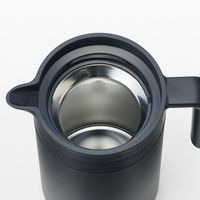 無印良品 広口で洗いやすい 保温保冷 卓上ポット 黒 1.3L 良品計画（わけあり品）