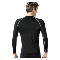 おたふく手袋 長袖クルーネック ストレッチ 黒 4L JW-623 1枚（直送品）