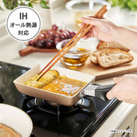 京セラ 玉子焼き器 13×18cm IH ガス火対応 セラミック加工 ベージュ CFーECーWBG 1個