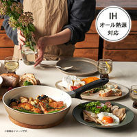 京セラ フライパン 28cm IH ガス火対応 セラミック加工 ベージュ CFー28CーWBG 1個