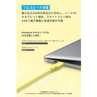 USB Type-Cケーブル 1.8m 240W 絡まないシリコン製 Anker PowerLine III レモンイエロー 1本