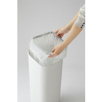 リス Ｎスムース　スタンドダストボックス 5Ｐ　ホワイト GBBH029 1台 ゴミ箱 分別 縦型 大容量 前開き キャスター付き