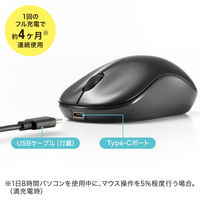 サンワサプライ  BluetoothブルーLEDマウス（充電式） MA-BBRC312BK（直送品）