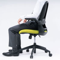 サンワサプライ メッシュチェア 肘跳ね上げ式 テレワーク・在宅勤務チェア グリーン SNC-ASNET7G 1脚 オフィスチェア ウレタンキャスター（直送品）