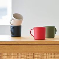 【店舗用品】 服部　バンブーマグカップ　310ml　TS-1518-002-4　レッド　1セット(4個入)　（直送品）