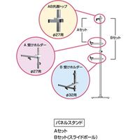 常磐精工 PAパネルスタンドコンビ23GK-CB 樹脂輪キャスター付 PA23GK-CB 1台（直送品）