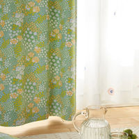 スミノエ デザインライフ セミオーダー カーテン オハナバタケ 2900×1850mm ライトグリーン 1セット(2枚入)（直送品）