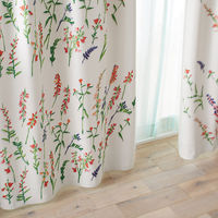 スミノエ デザインライフ セミオーダー カーテン コレット 2100×1050mm レッド 1セット(2枚入)（直送品）