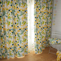 スミノエ デザインライフ セミオーダー カーテン ポポロ 2000×2150mm イエロー 1セット(2枚入)（直送品）