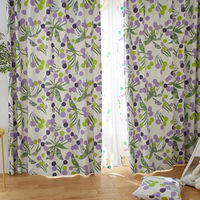 スミノエ デザインライフ セミオーダー カーテン ポポロ 1000×1100mm パープル 1セット(2枚入)（直送品）