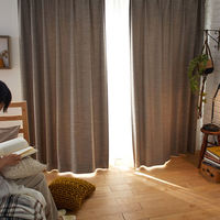 スミノエ デザインライフ セミオーダー カーテン モクターン 2600×1150mm ブラウン 1セット(2枚入)（直送品）