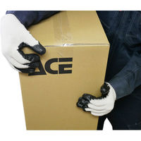 小野商事 ゴム引き手袋 ブラック ハンズテン AG863 1セット(1袋(10双)×5)