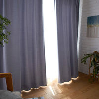 スミノエ デザインライフ セミオーダー カーテン モクターン 2700×2500mm ブルー 1セット(2枚入)（直送品）