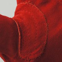 小野商事 牛床革手袋 オイル加工 内綿付き 赤 L 朱雀 AG4815 1セット(1双×2)