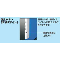 コクヨ　クリヤーブック（ウェーブカット・固定式）　B4タテ40ポケット　青　ブルー　ラ-T574B　1冊