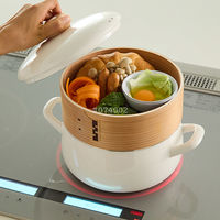 ホーロー鍋 20cm IH・ガス火対応 せいろ付き ホワイト SER-20W.W 1個 富士ホーロー