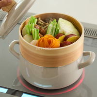 ホーロー鍋 20cm IH・ガス火対応 せいろ付き グレージュ SER-20W.GG 1個 富士ホーロー