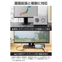 エレコム 変換アダプタ USBタイプCーHDMI TypeーC 4K/60Hz対応 ECAD-CHDMIQGM4 1個