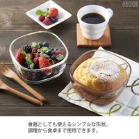 HARIO 耐熱ガラス製保存容器・角600 6個×4セット KST-60-TW 1箱(24個) 64-2322-19（直送品）