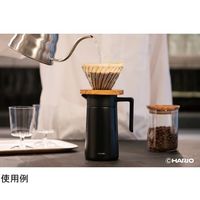 HARIO セラミックコーティング 真空二重保温ポット 600mL ブラック CHP-600-B 1個 68-5182-09（直送品）