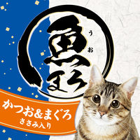 ペティオ 魚まろ グレインフリー かつお＆まぐろ ささみ入り 60g 12袋 キャットフード ウェット パウチ