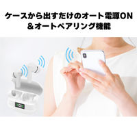 グリーンハウス 完全ワイヤレスステレオイヤホン ノイズキャンセル ホワイト GH-TWSW-WH 1個