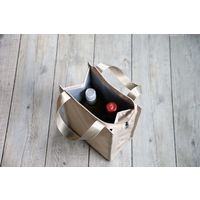 保冷スクエアバック maneuver S 5L ベージュ 1個 開いたまま自立する シービージャパン