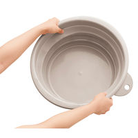 伊勢藤 バケツ 折りたたみ 12L ソフトタブ ベ-ジュ 415945 1個（直送品）