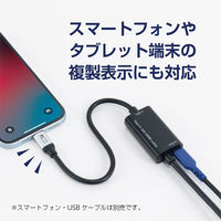 ナカバヤシ TypeーC ー HDMI 変換ケーブル 1.5m 4K60Hz/PD給電対応 USD-P4K15BK 1個