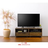 【軒先渡し】朝日木材加工 インダスタ ローボード 幅1150×奥行390×高さ386mm ブラウン IDM-4012AV-2H 1台（直送品）