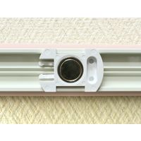 ナプコインテリア シングルロールスクリーン マグネットタイプ プル式 ソレイユ 幅870×高さ1900mm ホワイト 1本（直送品）