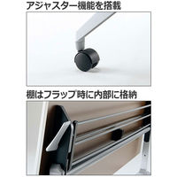 【組立設置込】コクヨ リーフライン 会議テーブル 棚付 幅1800×奥行600×高さ720mmホワイトナチュラル 1台（直送品）