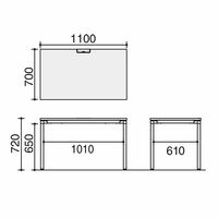 【組立設置込】コクヨ デルフィ2 デスク 幅1100×奥行700×高さ720mmラスティックミディアム/フラットシルバー 1台（直送品）