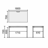 【組立設置込】コクヨ デルフィ2 デスク 幅1800×奥行700×高さ720mmラスティックミディアム/フラットシルバー 1台（直送品）