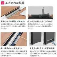 【組立設置込】プラス ジェネラ フリーデスク 片面ストレート ベースセット 幅2000×奥行700×高さ720mm ホワイトメープル/ホワイト 1台（直送品）